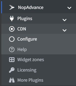 nopcommerce cdn plugin admin menu